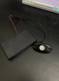 Battery powered rock light